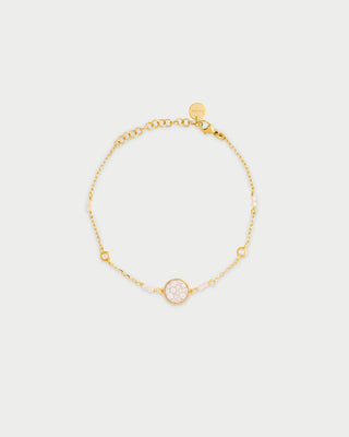 Bracelet with bezels and small pavé circle subject - STRADUST TEN