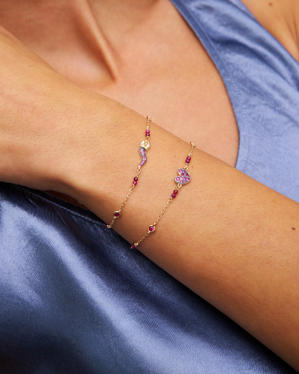 Pulsera de cadena con biseles de pavé de colores - STARDUST TEN