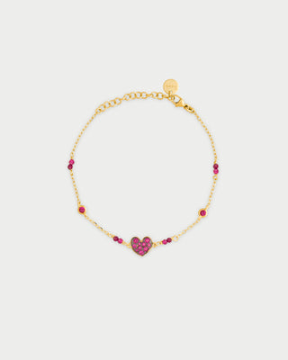 Chain bracelet with pavé colored bezels - STARDUST TEN