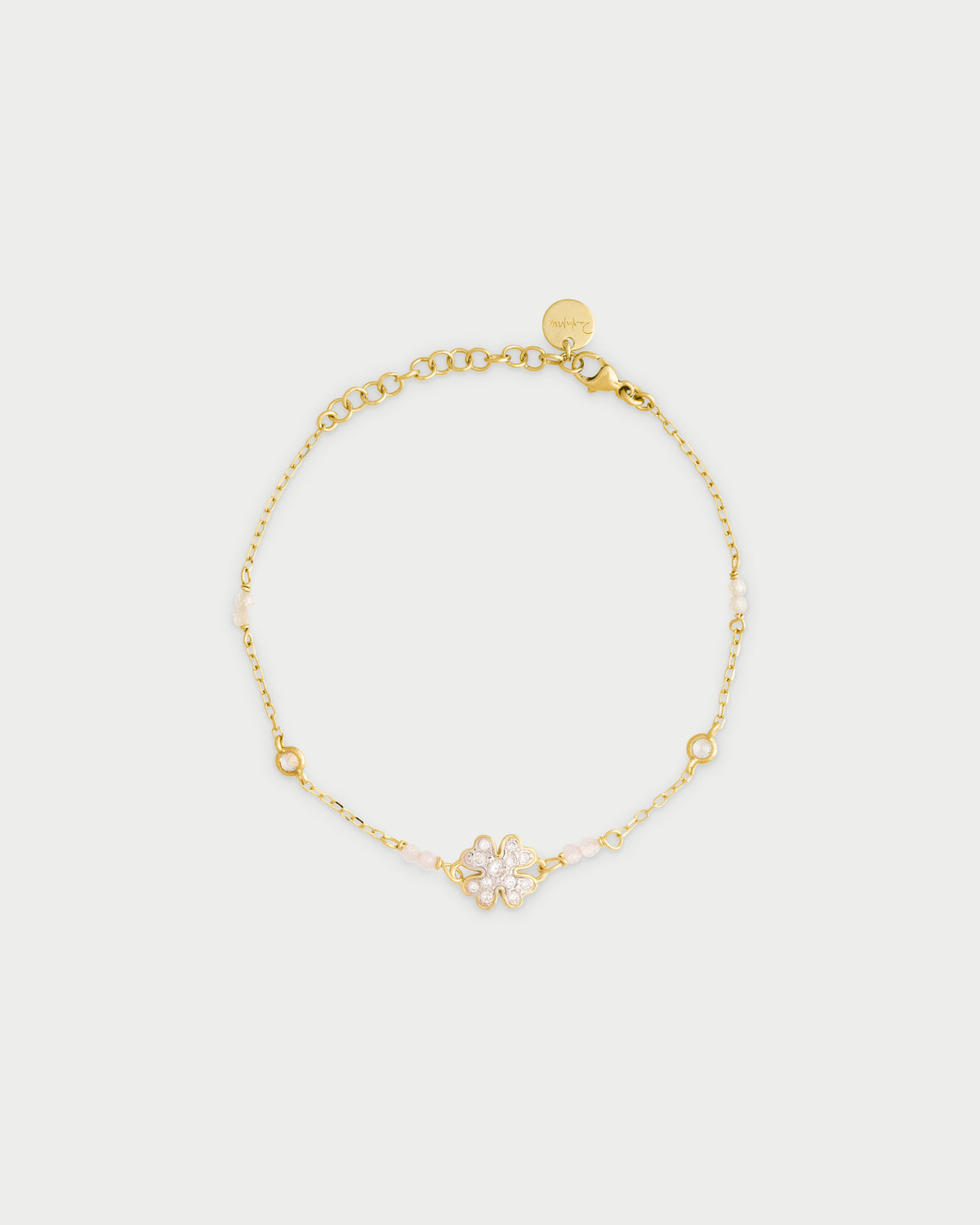 Pulsera con cadena y trebol en pavé - STARDUST TEN