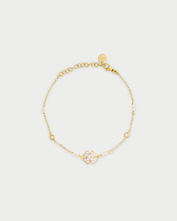 Pulsera con cadena y trebol en pavé - STARDUST TEN