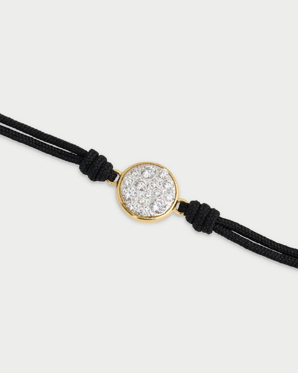 Pulsera con cordón de tela y circulo - STARDUST TEN