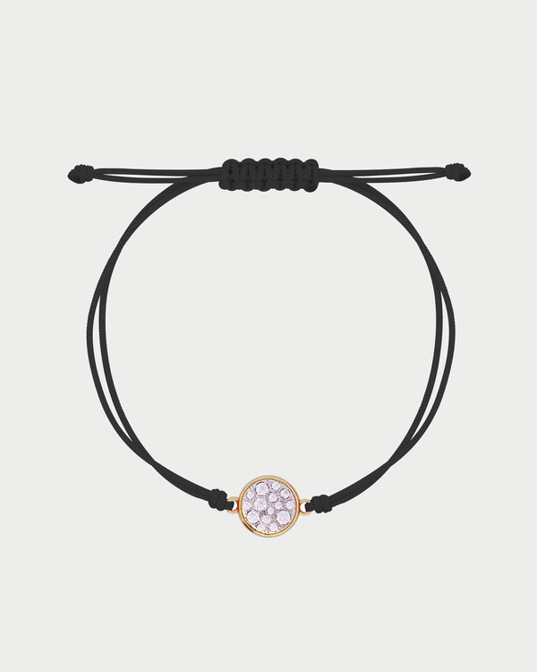 Pulsera con cordón de tela y circulo - STARDUST TEN
