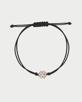 Pulsera con cordón de tela y trébol - STARDUST TEN