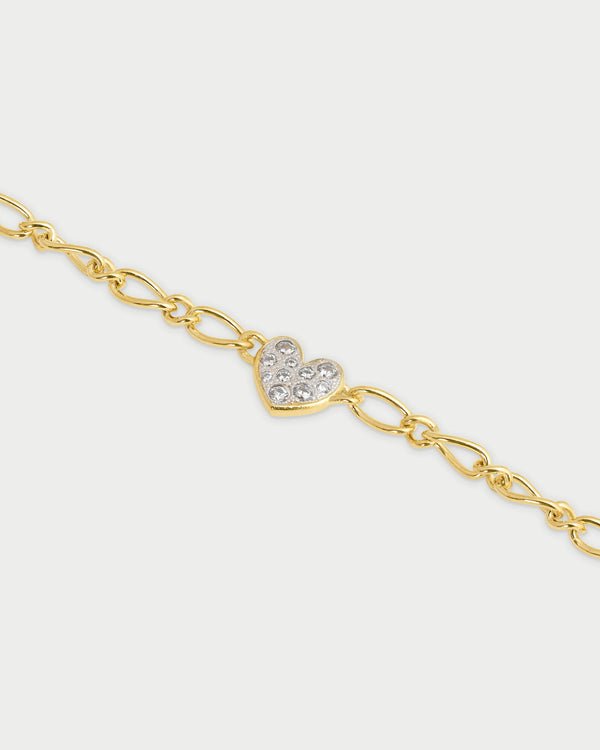 Bracciale catena cheval cuore small pavè - SHAPES