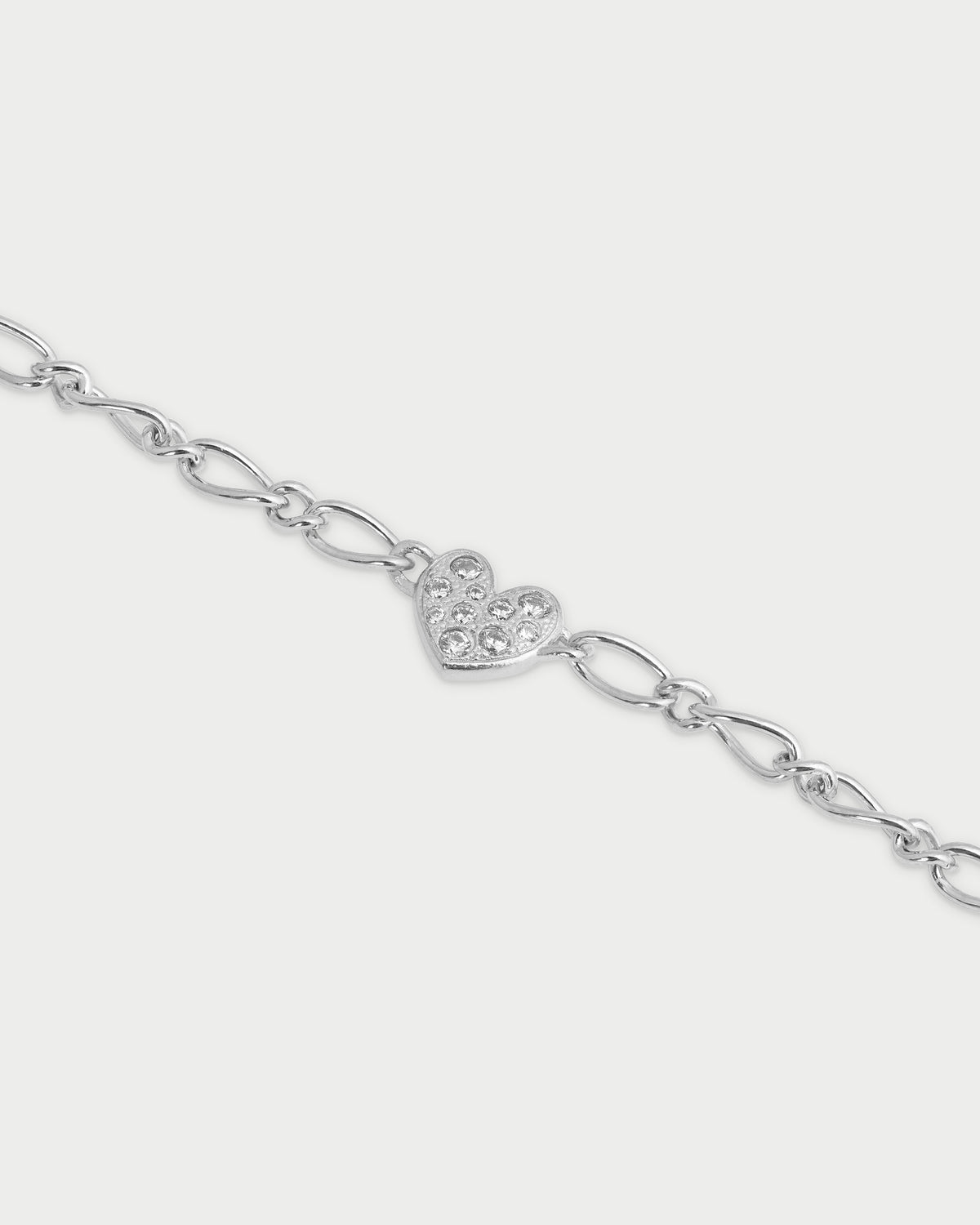 Bracciale catena cheval cuore small pavè - SHAPES