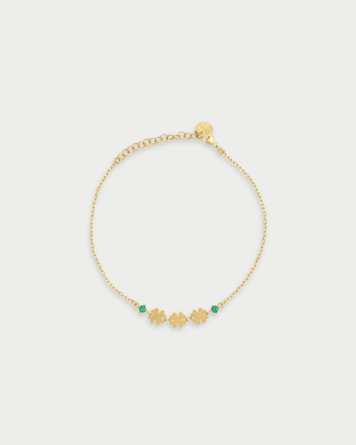Three four-leaf clover and dot light bracelet