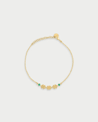 Three four-leaf clover and dot light bracelet