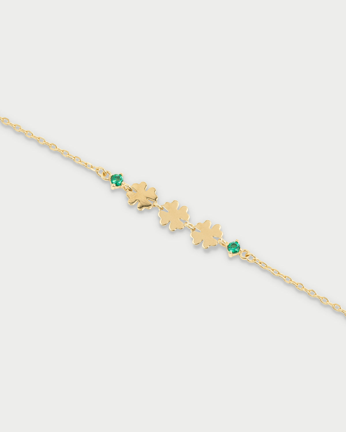 Three four-leaf clover and dot light bracelet