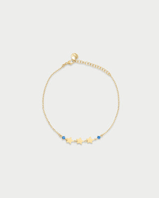 Pulsera con tres estrellas y punto de luz