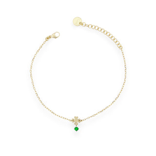 Mini four-leaf clover and light point bracelet