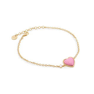 Pulsera corazón berry