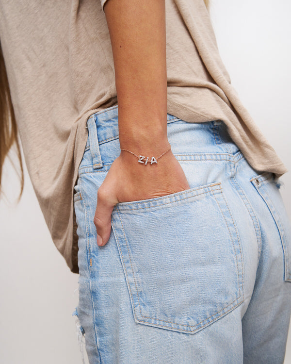 Customized Bracelet with Zircons