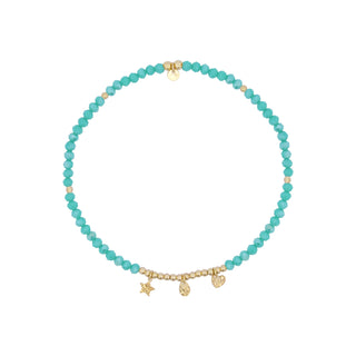 Cavigliera Elastica verde acqua - Anklets Mania