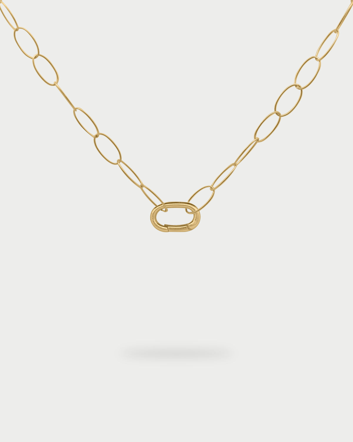 Collana Lunga Base Maglie ovali anello ovale