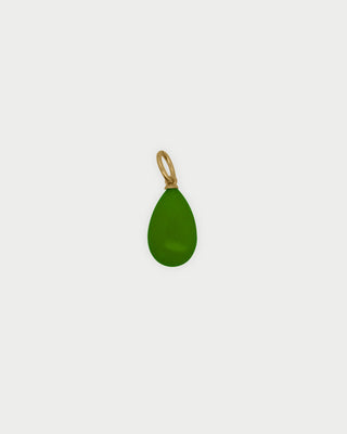 Green Jade Drop Charm