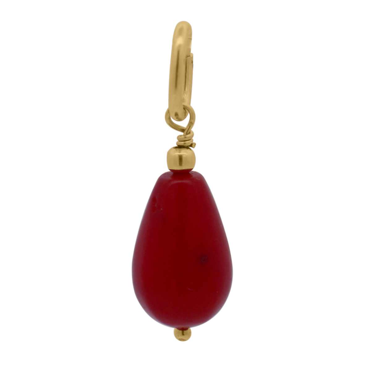 Charm Bamboo corallo Drop