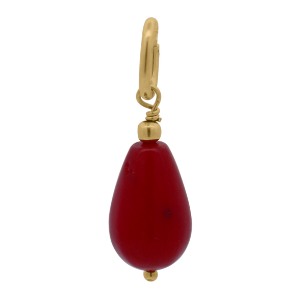 Charm Bamboo corallo Drop