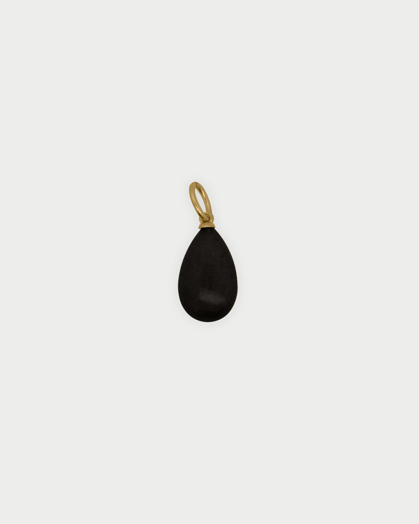 Charm de gota de jade negro