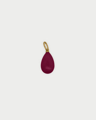 Burgundy Jade Drop Charm