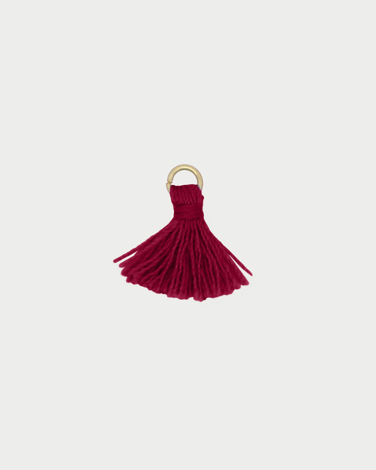 Burgundy Tassel Charm