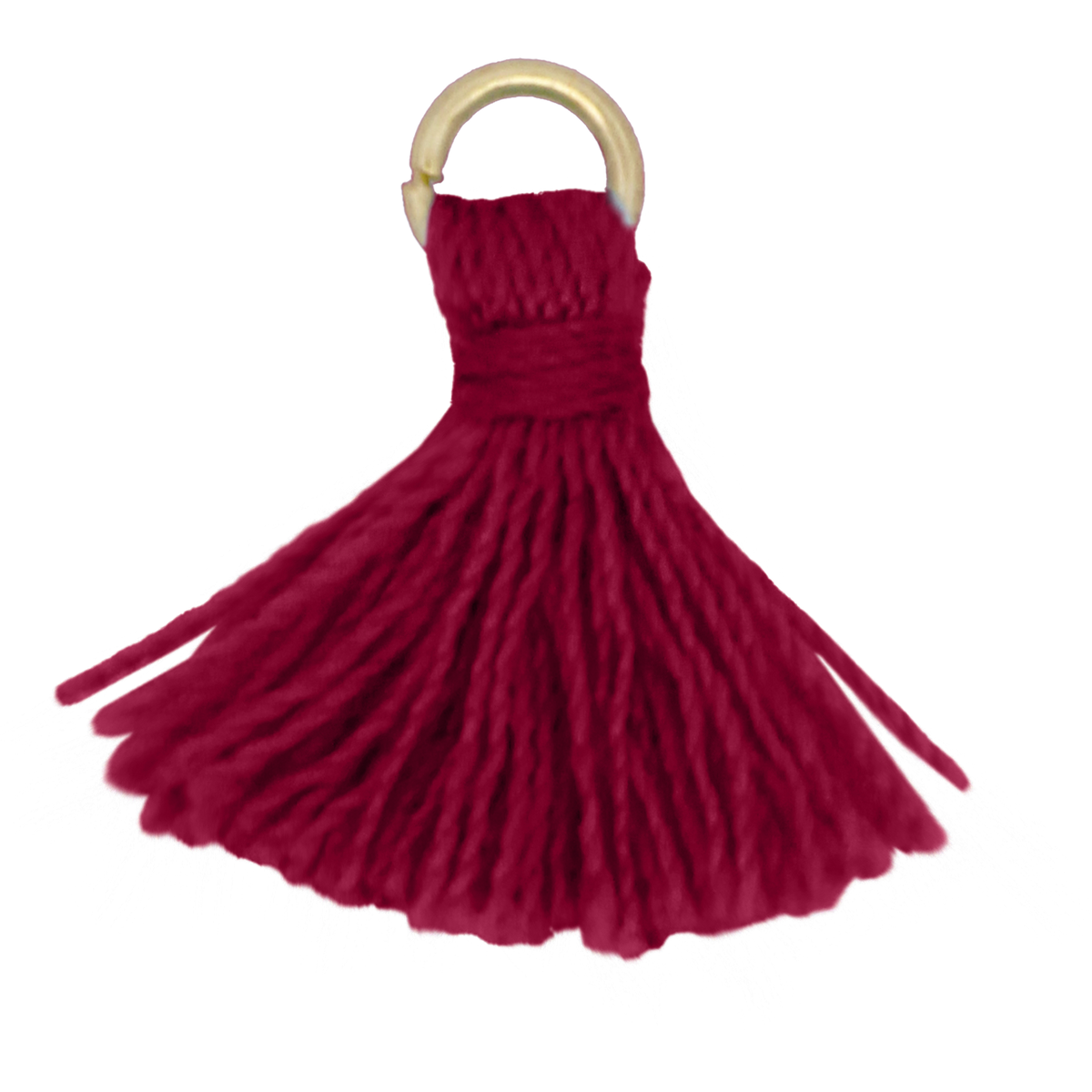 Burgundy Tassel Charm
