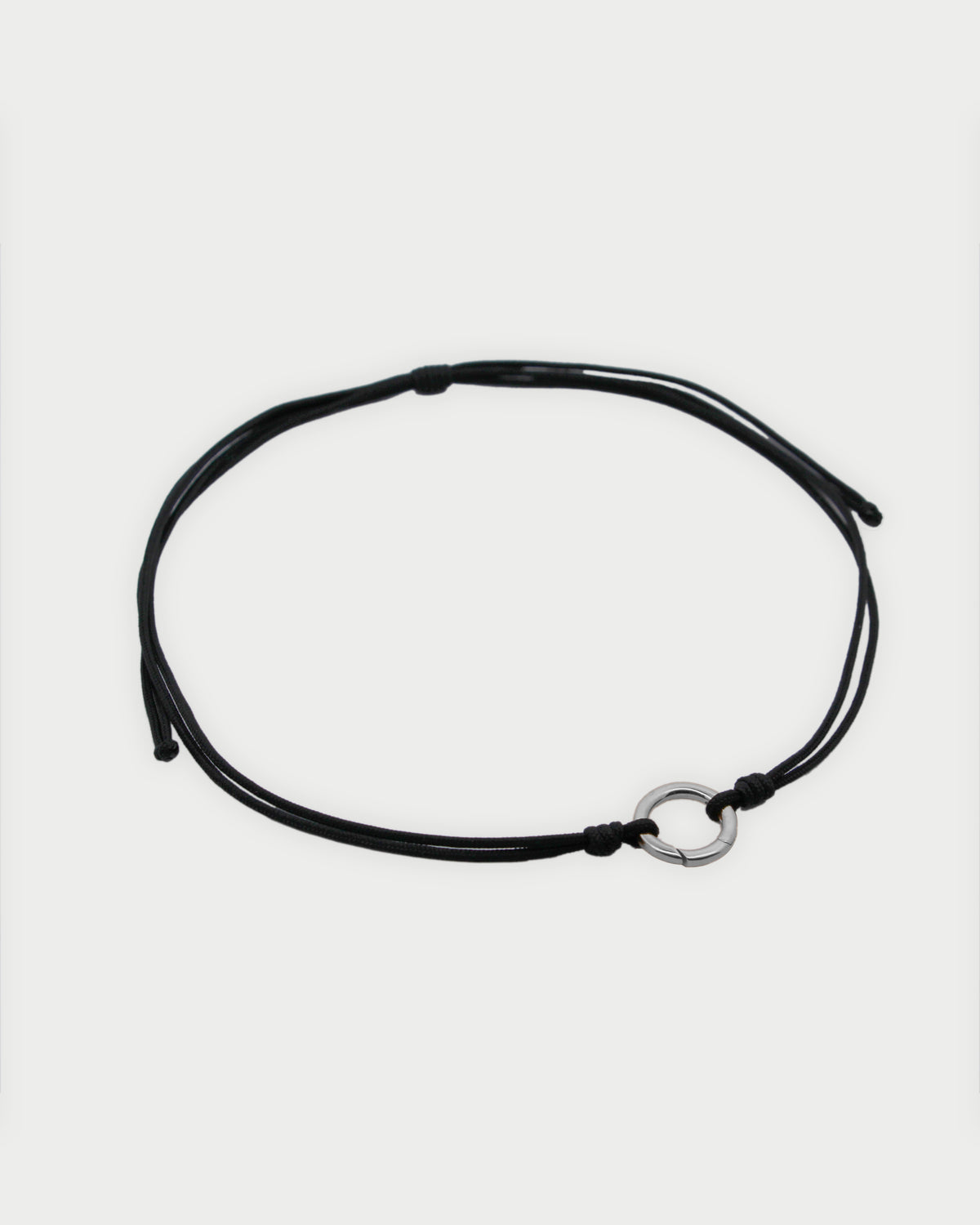 Girocollo soft cord Base cerchio rodio