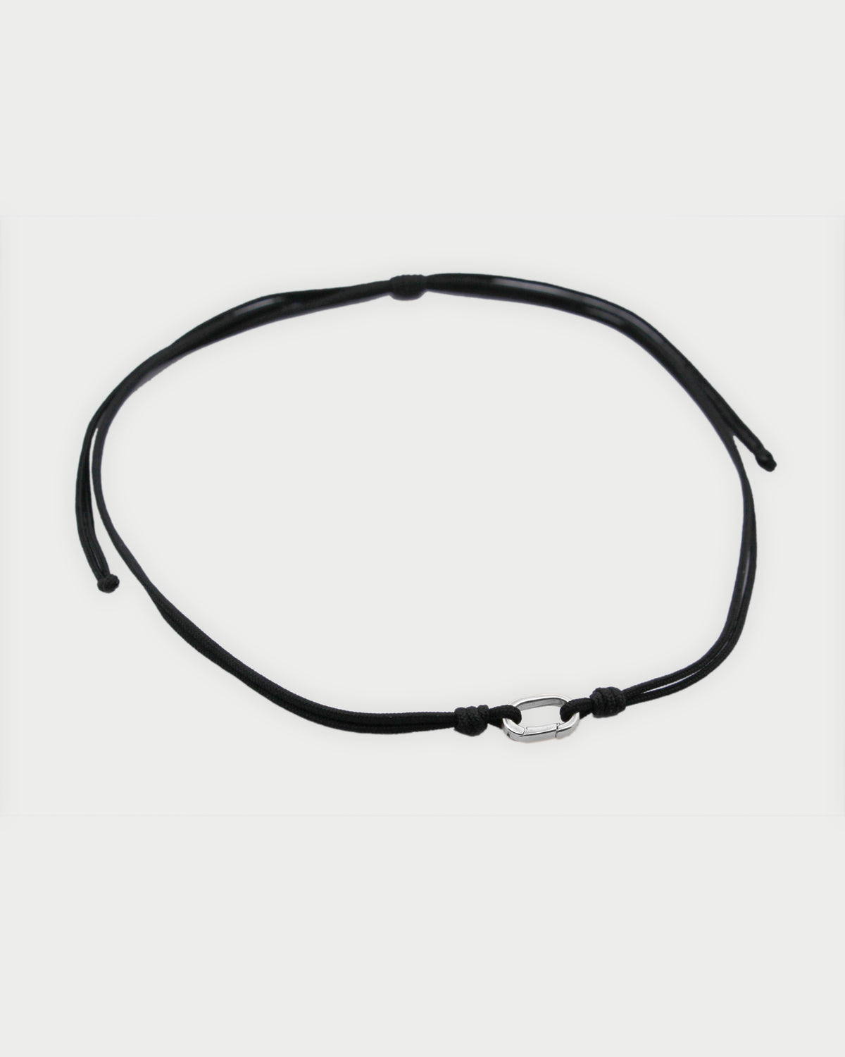 Girocollo soft cord Base ovale rodio