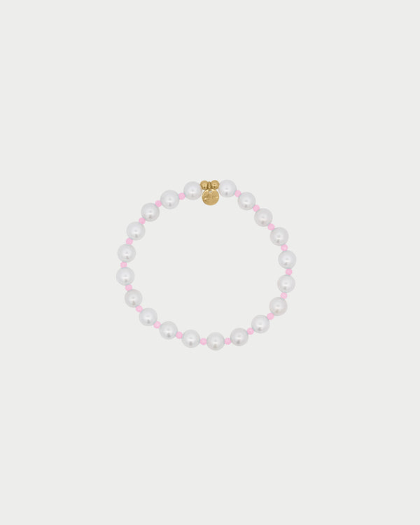 Milky Pink Pearl and Zirconia Bracelet