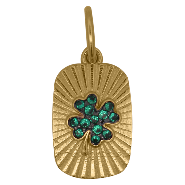 Charm Medalla Filo Trébol