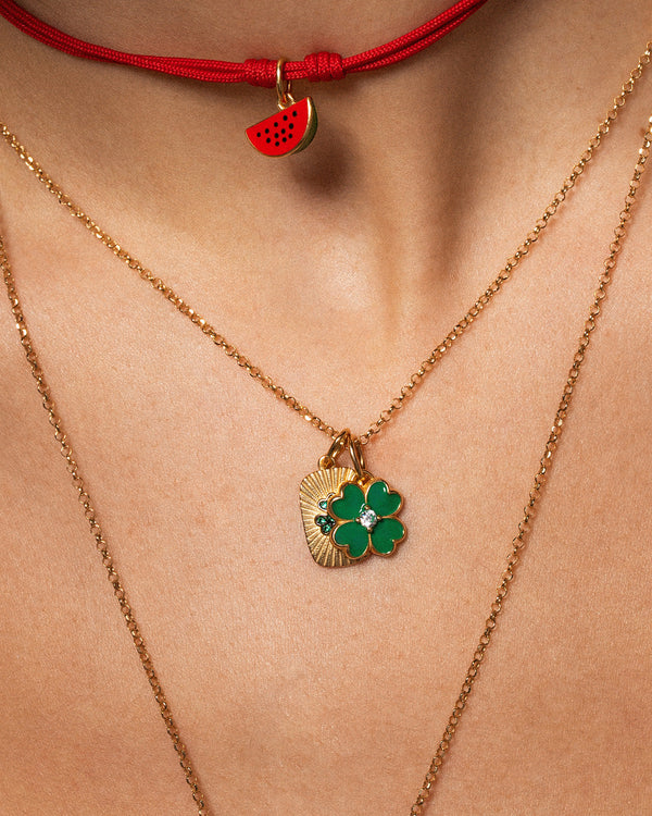 Charm Medaglia Edge Quadrifoglio