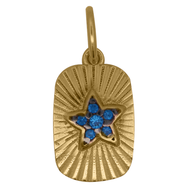 Charm Medalla Borde Estrella