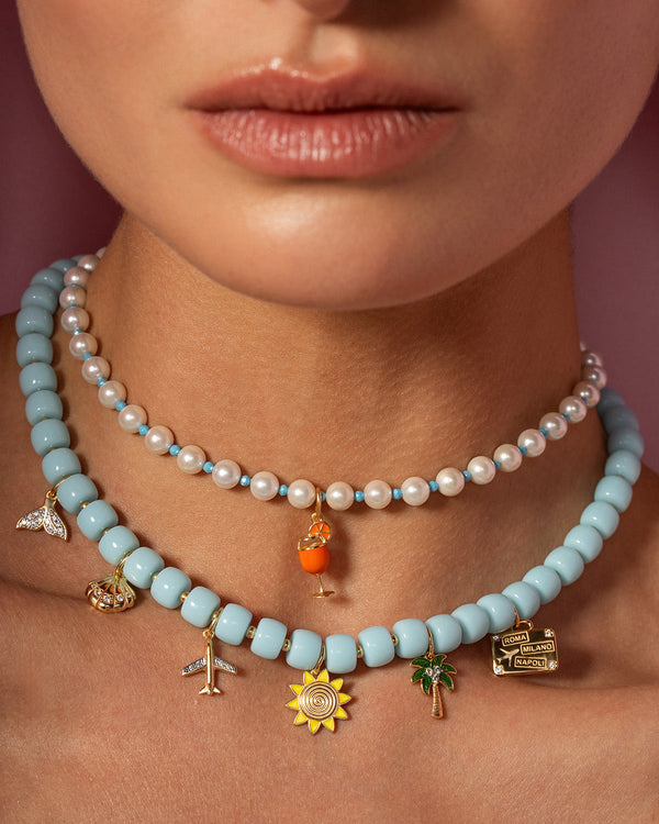 Charm Sun Yellow Enamel