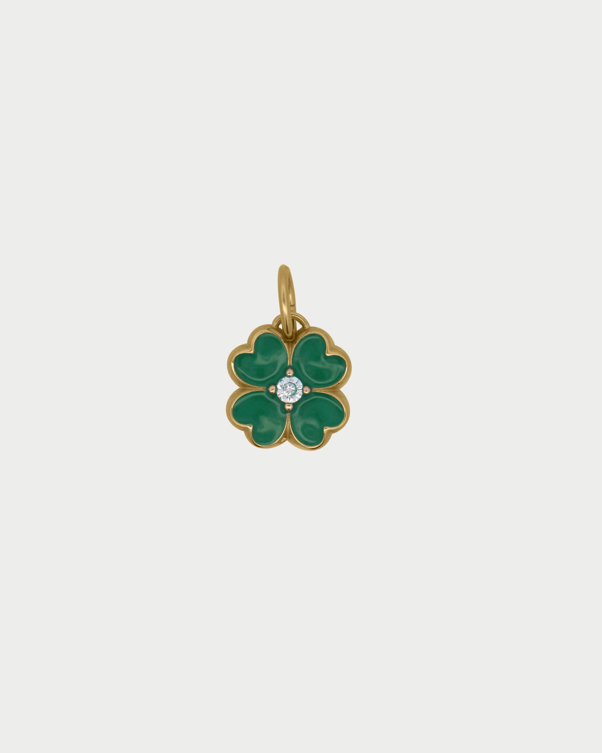 Charm Trébol Esmaltado Verde