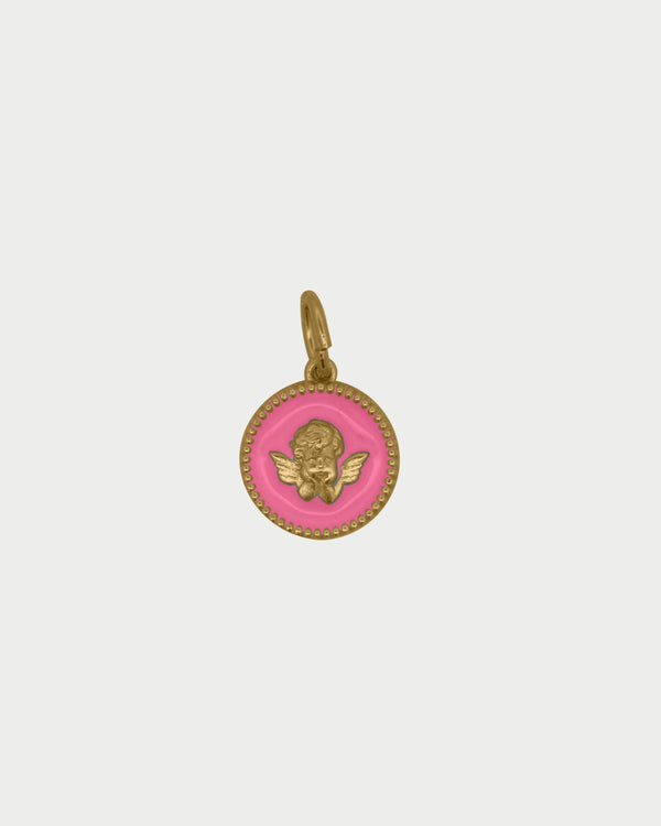 Pink Angel Charm Medal