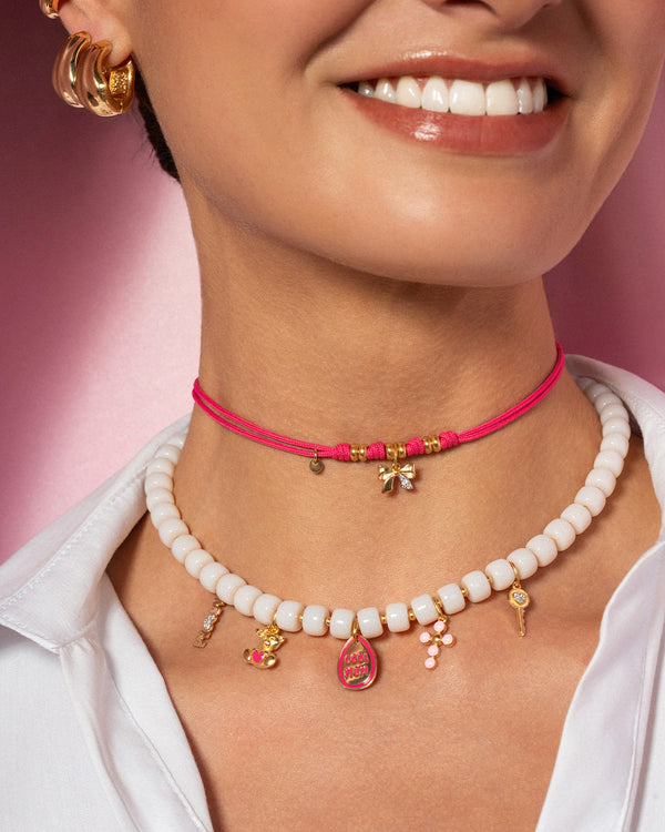Soft cord choker with washers
