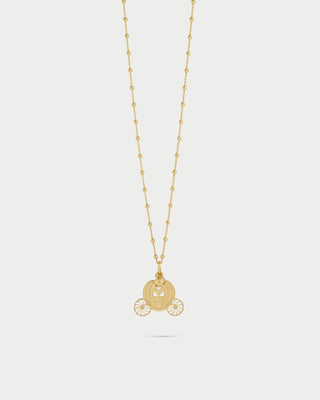 Beaded Necklace Carriage Pendant
