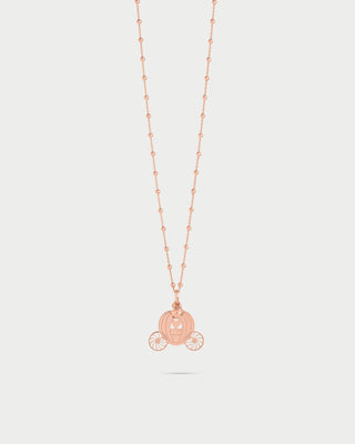 Beaded Necklace Carriage Pendant