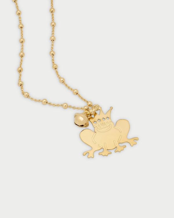 Collana a Pallini con Ciondolo Ranocchio