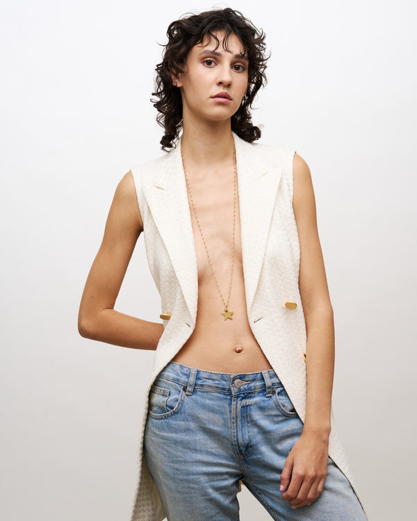 Beaded Necklace Star Pendant