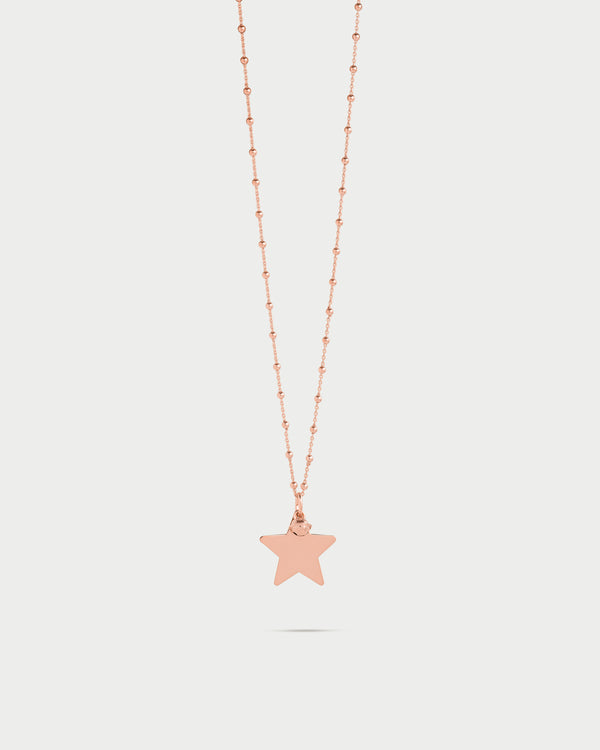Beaded Necklace Star Pendant
