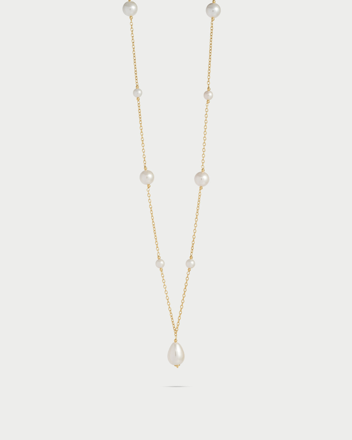 Collana lunga con goccia di perla - WHITESIDE