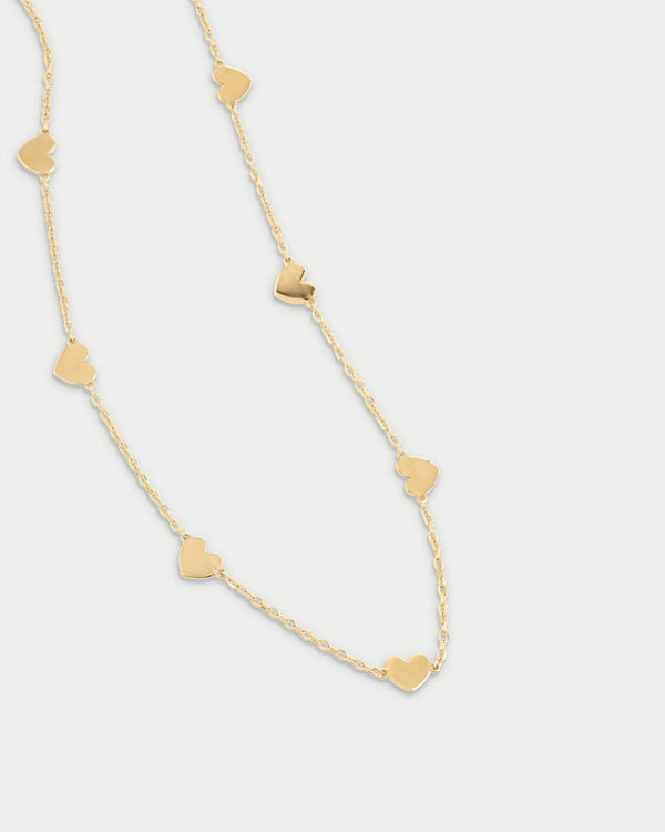 Collar once corazones