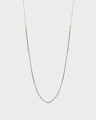 Collana catena verniciata, zirconi e medaglie