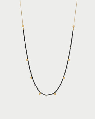 Collana con pepite di Zirconi Milky e medagliette