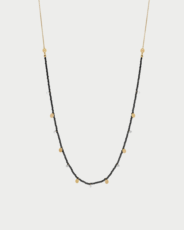 Necklace with Milky Zircon Nuggets and Medals