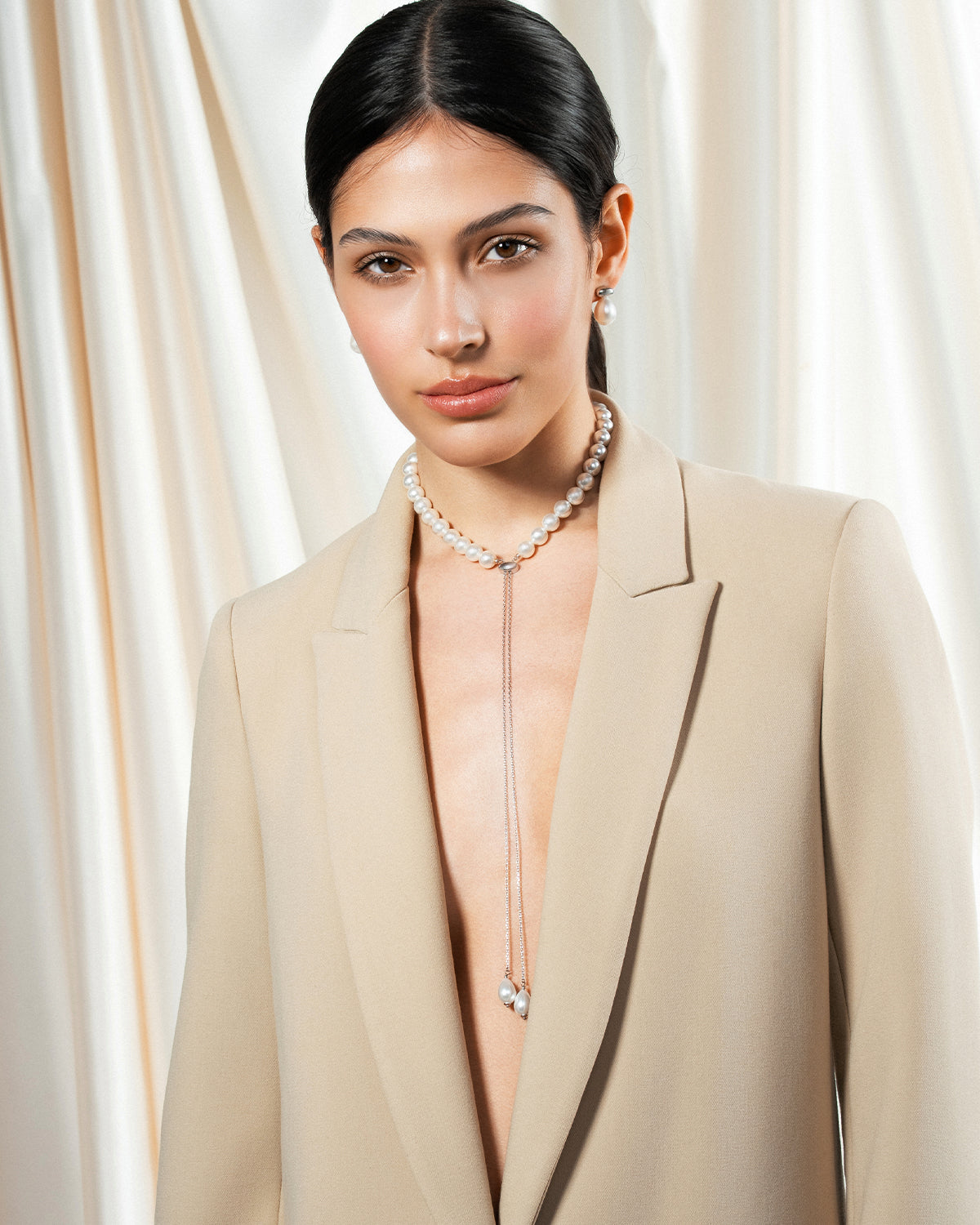 Collana Sali-Scendi Ellisse Pearl