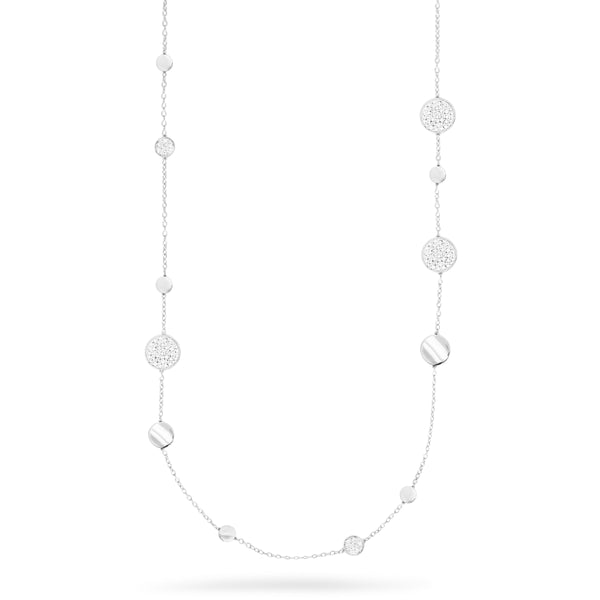 Collar Luxury BIG CIRCLE con círculos lisos y pavé alternados - STARDUST TEN