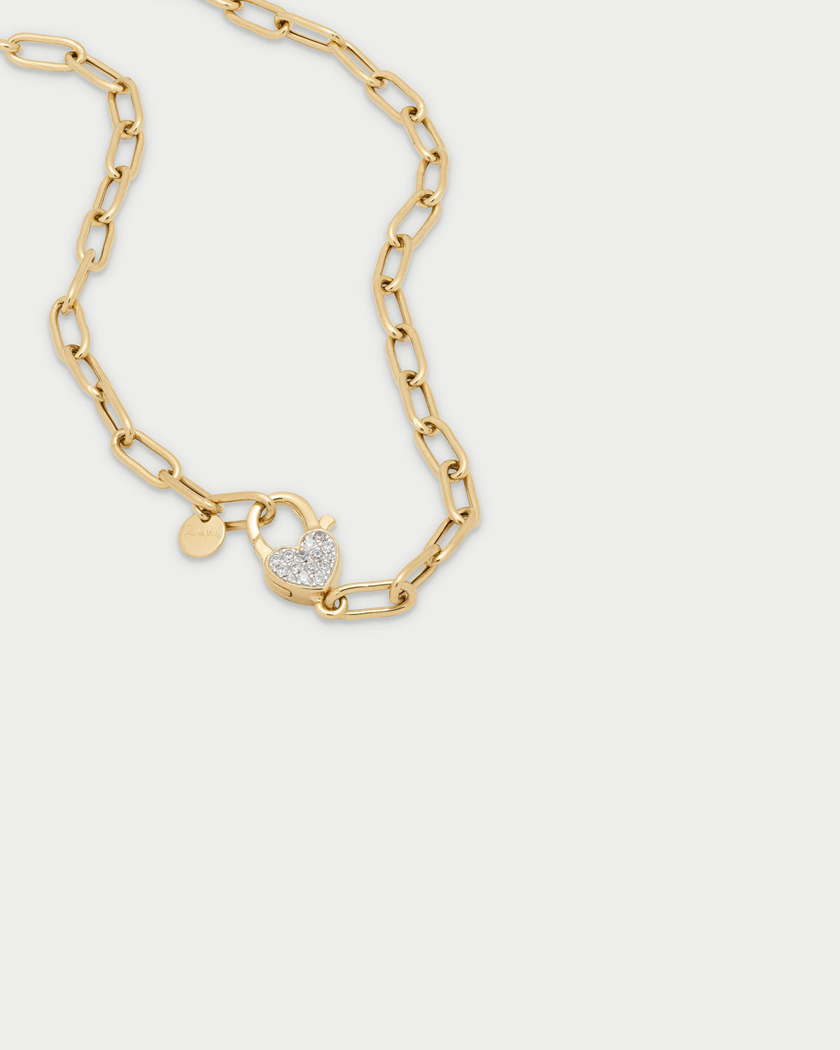 Heart double cheval lobster clasp chain necklace - AMULETI