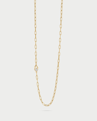 Heart double cheval lobster clasp chain necklace - AMULETI